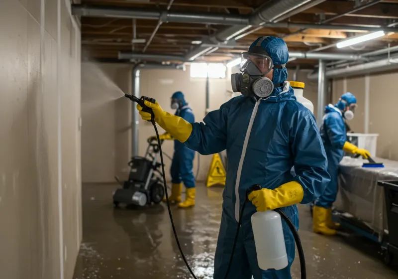 Basement Sanitization and Antimicrobial Treatment process in La Crosse, KS